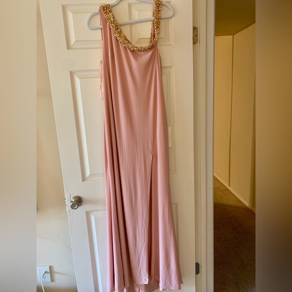 Mac Duggal Beaded Drop Shoulder Jersey Gown 12 NWOT $398 - Picture 4 of 5